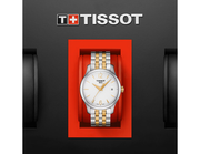 Tissot T Classic Tradition White Dial Two Tone Mesh Bracelet Watch for Women - T063.210.22.037.00