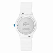 Lacoste Goa White Dial Two Tone Silicone Strap Watch for Men - 2020118