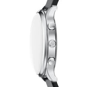 Emporio Armani Renato Chronograph Black Dial Black Leather Strap Watch for Men - AR8034