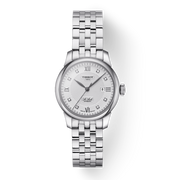 Tissot Le Locle Lady Automatic Diamonds Silver Dial Silver Steel Strap Watch For Women - T006.207.11.036.00