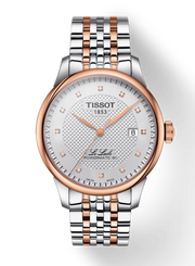 Tissot Le Locle Powermatic 80 Diamonds Silver Dial Two Tone Steel Strap Watch For Men - T006.407.22.036.01
