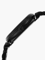 Emporio Armani Gianni T Bar Black Dial Black Steel Strap Watch For Women - AR11245
