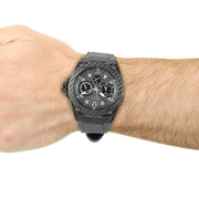 Guess Legacy Grey Dial Grey Silicone Strap Watch For Men - W1048G1
