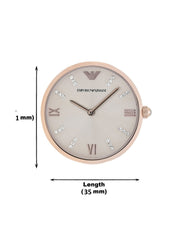 Emporio Armani T-Bar Gianni Rose Gold Dial Rose Gold Steel Strap Watch For Women - AR11059