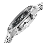 Salvatore Ferragamo Sapphire Chrono Black Dial Silver Steel Strap Watch for Men - SFME00321