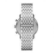 Emporio Armani Aviator Chronograph Beige Dial Silver Steel Strap Watch For Men - AR11239