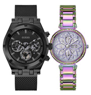 Guess Lily Analog Purple Dial Purple Steel Strap Watch For Women - GW0528L4
