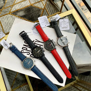 Emporio Armani Luigi XLarge Chronograph Blue Dial Blue Leather Strap Watch for Men - AR1969