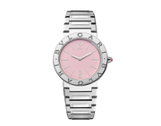 Bvlgari Bvlgari Bvlgari Quartz Pink Dial Silver Steel Strap Watch for Women - BVLGARI103711