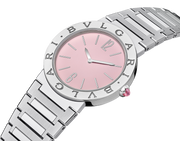 Bvlgari Bvlgari Bvlgari Quartz Pink Dial Silver Steel Strap Watch for Women - BVLGARI103711