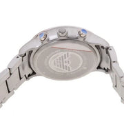 Emporio Armani Renato Chronograph White Dial Silver Steel Strap Watch for Women  - AR2459