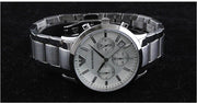 Emporio Armani Renato Chronograph White Dial Silver Steel Strap Watch for Women  - AR2459