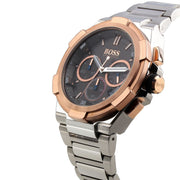 Hugo Boss Supernova Chronograph Grey Dial Silver Steel Strap Watch for Men - 1513362
