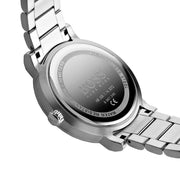 Hugo Boss Oxygen Chronograph Grey Dial Silver Steel Strap Watch for Men - 1513596