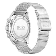 Hugo Boss Ocean Edition Chronograph Black Dial Silver Mesh Strap Watch for Men - 1513742