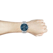 Hugo Boss Associate Chronograph Blue Dial Silver Steel Strap Watch for Men - 1513839