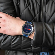 Tommy Hilfiger Wynwood Chronograph Blue Dial Blue Silicon Strap Watch For Men - 1710582