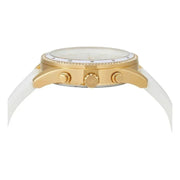 Michael Kors Hadyn Chronograph White Dial White Rubber Strap Watch for Women - MK7484