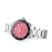 Tag Heuer Aquaracer Professional 300 Automatic Diamonds Pink Dial Silver Steel Strap Watch for Women - WBP231J.BA0618