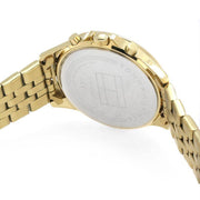 Tommy Hilfiger Ari Multifunction Diamonds Silver Dial Gold Steel Strap Watch for Women - 1781977