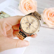 Tommy Hilfiger Whitney Chronograph Quartz Rose Gold Dial Rose Gold Steel Strap Watch For Women - 1782120