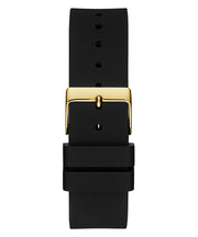 Guess Venus Diamonds Black Dial Black Rubber Strap Watch for Women - GW0118L1