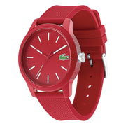 Lacoste 12.12 Red Dial Red Silicon Strap Watch for Men - 2010988