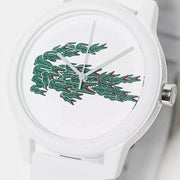Lacoste 12.12 White Dial White Silicone Strap Watch for Men - 2011039