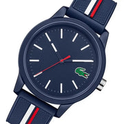 Lacoste 12.12 Blue Dial Two Tone Silicon Strap Watch for Men - 2011070