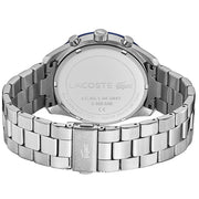 Lacoste Boston Chronograph Blue Dial Silver Steel Strap Watch for Men - 2011081
