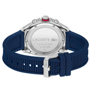 Lacoste Tiebreaker Chronograph Blue Dial Blue Silicon Strap Watch for Men - 2011154