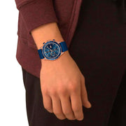 Lacoste Neoheritage Chronograph Blue Dial Blue Silicone Strap Watch for Men - 2011253