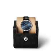 IWC Portofino Automatic Blue Dial Black Leather Strap Watch for Men - IW356523