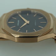 D1 Milano Ultra Thin Brown Dial Gold Steel Strap Watch for Men - D1-UTBJ13