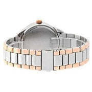Bulova Crystal Collection Silver Dial Two Tone Steel Strap Watch for Women - 98N100