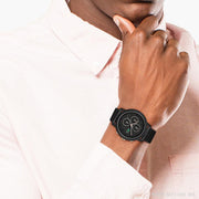 Lacoste 12.12 Chronograph Black Dial Black Silicon Strap Watch for Men - 2011247