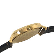 Gucci Grip Disney Mickey Mouse Gold Dial Brown Leather Strap Watch For Women - YA157420