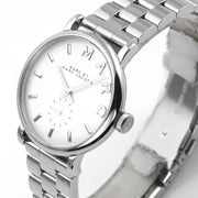 Marc Jacobs Baker White Dial Silver Steel Strap Watch for Women - MBM3242