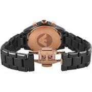 Emporio Armani Chronograph Black Ceramic Stainless Steel Dial Watch For Women - AR1411