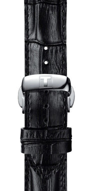 Tissot Ballade Powermatic 80 Cosc Black Dial Black Leather Strap Watch For Men - T108.408.16.057.00