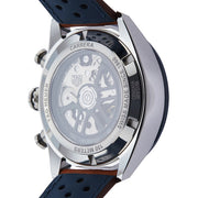 Tag Heuer Carrera Automatic Chronograph Blue Dial Brown Leather Strap Watch for Men - CBN2A1A.FC6537