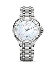 Maurice Lacroix Aikon White Mother of Pearl Dial Silver Steel Strap Watch for Women - A11006-SD502-170-1