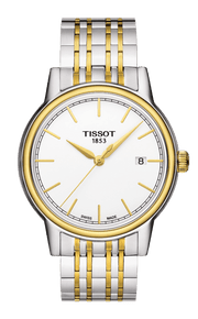 Tissot T Classic Carson Automatic White Dial Two Tone Steel Strap Watch for Men - T085.407.22.011.00