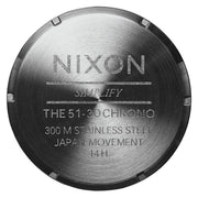 Nixon 51-30 Chrono Black Dial Black Steel Strap Watch for Men - A083-001