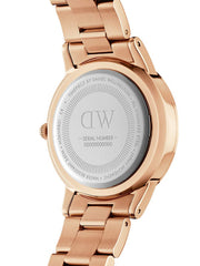 Daniel Wellington Iconic Link Emerald Green Dial Rose Gold Steel Strap Watch For Women - DW00100419