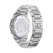 Salvatore Ferragamo Sapphire Chrono Black Dial Silver Steel Strap Watch for Men - SFME00321