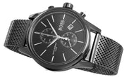 Hugo Boss Associate Chronograph Black Dial Black Mesh Bracelet Watch for Men - 1513769
