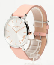 Coach Perry White Dial Pink Leather Strap Watch for Women - 14503128