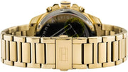 Tommy Hilfiger Iconic Quartz White Dial Gold Steel Strap Watch for Men - 1791538