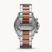 Fossil Bannon Multifunction Brown Dial Two Tone Steel Strap Watch for Men - BQ2502